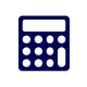 blue cartoon calculator icon