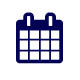 blue cartoon calendar icon