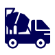 blue concrete truck icon